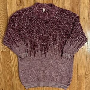 Urban Outfitters RAGA Kylie High Neck
Sweater Sz S Pink Metallic Sparkle Drip